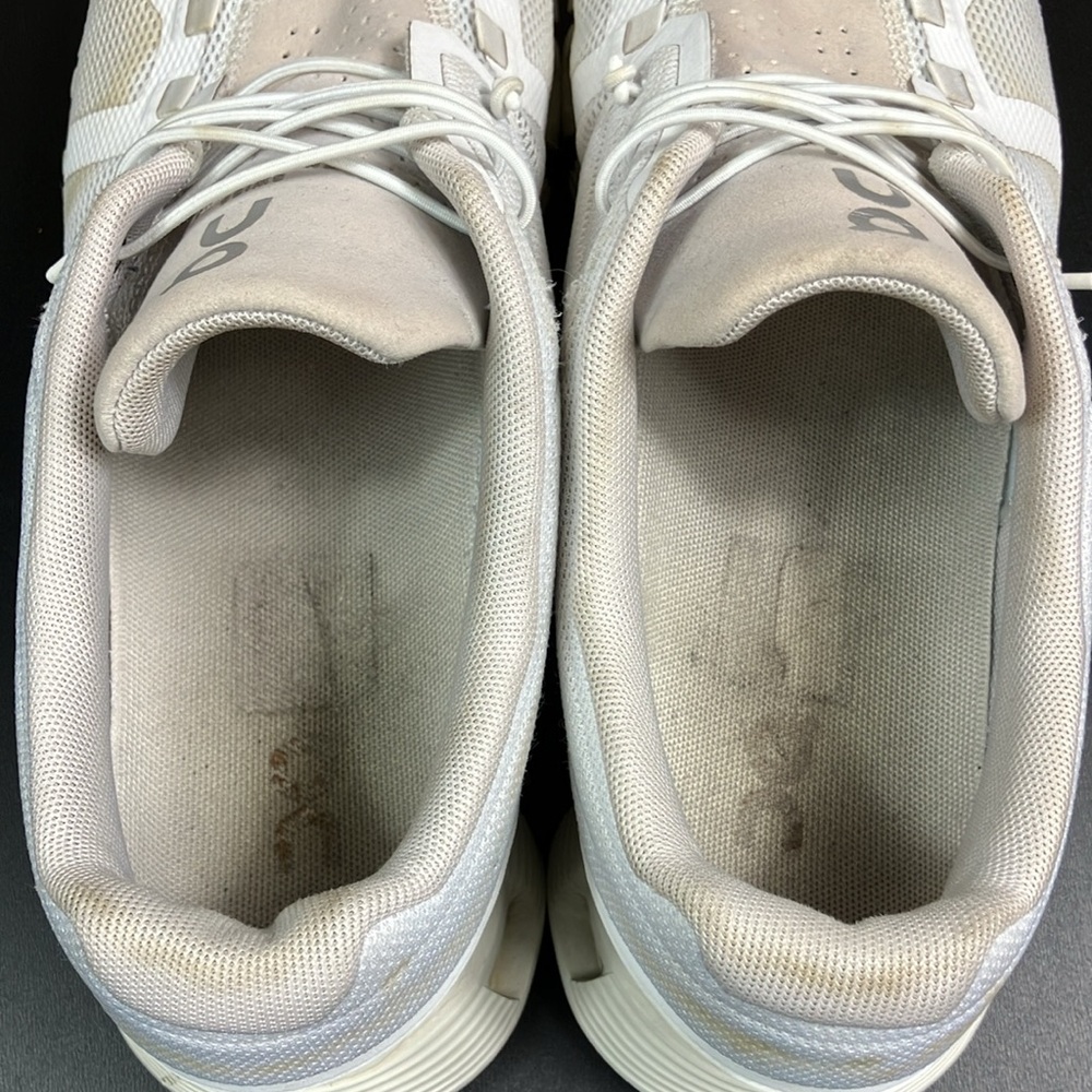On Cloud Running 5 Pearl White Athletic Sneaker Shoes Women’s size 10.5 - Picture 5 of 14